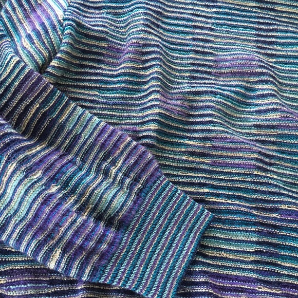 Vintage Missoni striped wool mohair knit sweater L - Picture 4 of 8